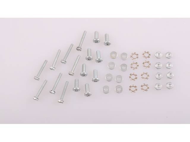 Headlamp Door Limit Switch and Brackets Fastener Kit, 36-pc OE Correct AMK Products reproduction