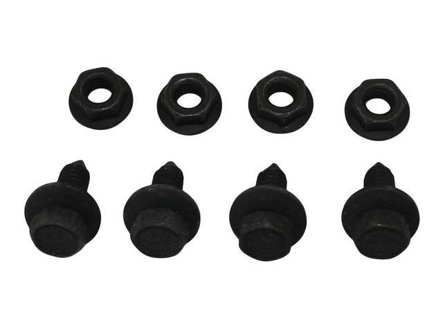 FASTENER KIT, HEAD LIGHT LEVER SUPPORT, (8), HEX PINCH POINT CONI-CONICAL SPRING WASHER SEMS-SCREW AND WASHER ASSY, FLANGE NUTS