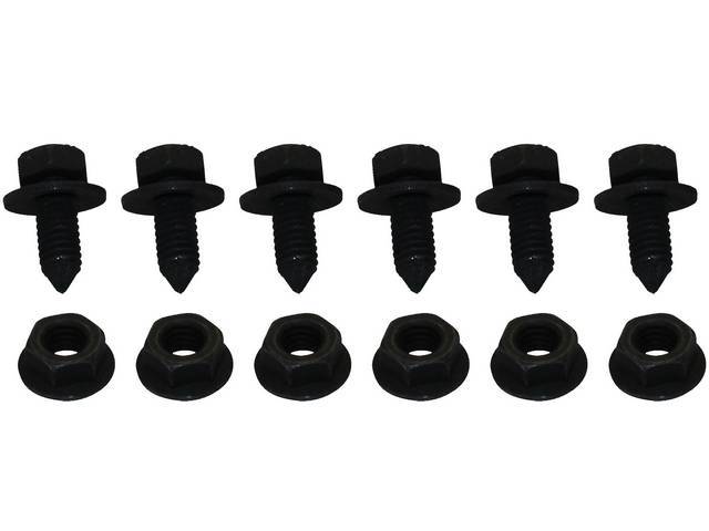 FASTENER KIT, HEAD LIGHT LEVER SUPPORT, (12), HEX PINCH POINT CONI-CONICAL SPRING WASHER SEMS-SCREW AND WASHER ASSY, FLANGE NUTS