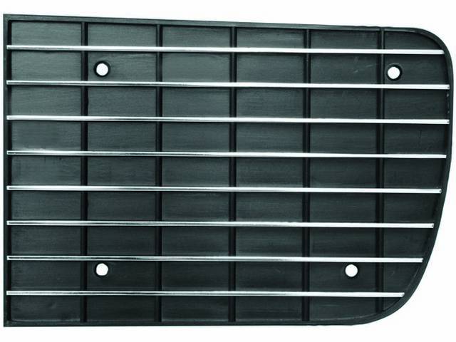 COVER, Head Light Conceal Door, LH, features chrome heat stamped on leading edge of fins, Repro