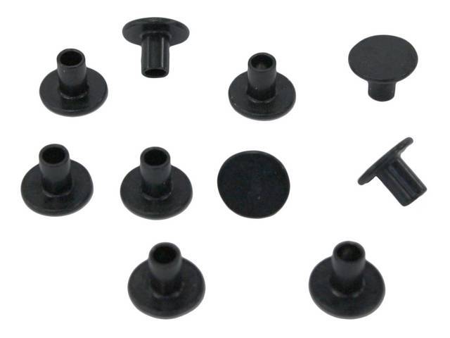 FASTENER KIT, Head Light Cover Moldings, (10) incl black semi-tubular rivets
