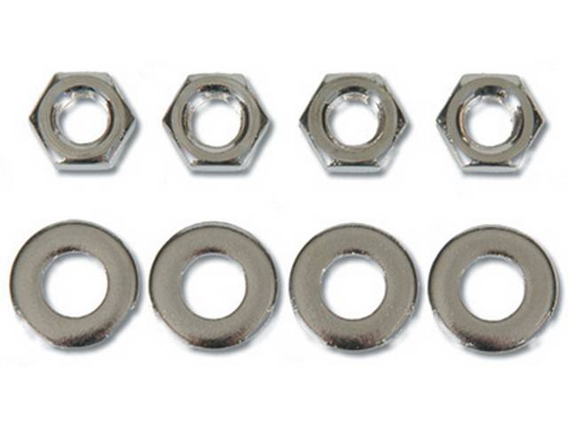 Head Light Washer Nozzles Hardware Kit, 8-pc kit includes nuts and 4 washers