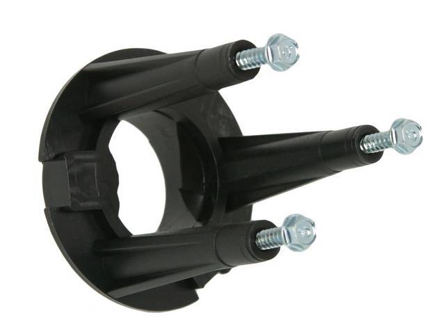 EXTENSION, Horn Button, adapter to mount horn switch and hold cap (installs between cap and switch), black plastic, repro