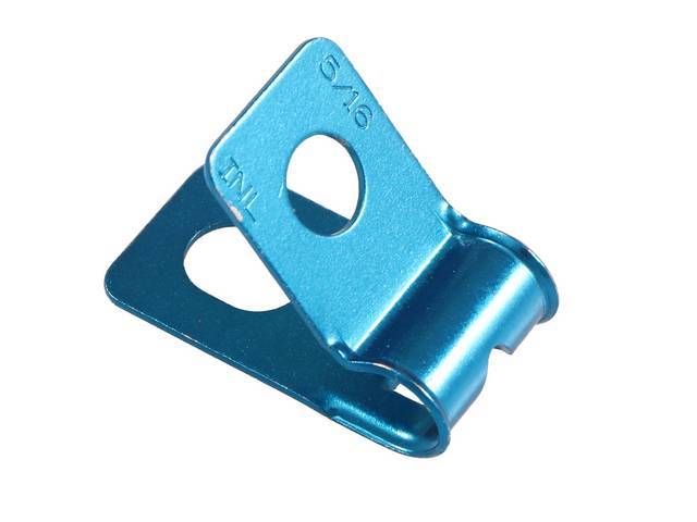 Brake and Fuel Line Clip, Single Line R Style w/o Tab holds 5/16 inch tube size, Reproduction