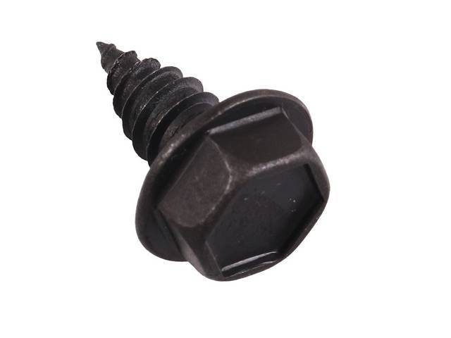 Brake and Fuel Line Clip Bolt, 1/2 inch head, for all clip holes .330" in size, Black Zinc finish, Reproduction