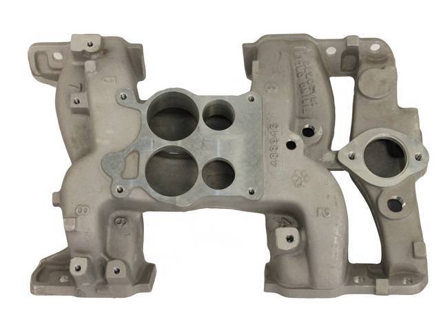 MANIFOLD, Intake, Aluminum, w/ casting number *488945* and winters *snowflake* logo w/ *W* in center, repro
