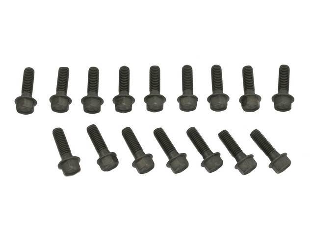 Fastener Kit, Intake Manifold, Cast Iron, (16) incl bolts w/ M head marking
