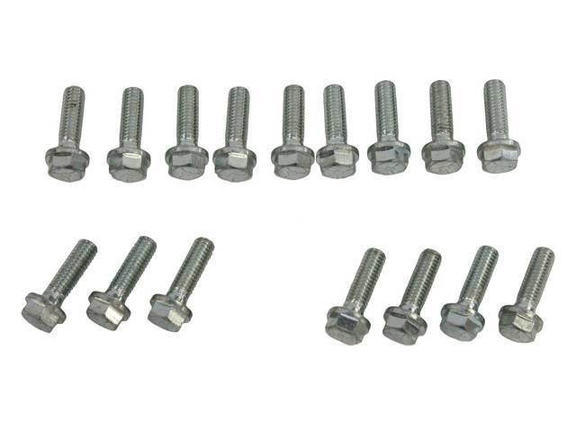 Fastener Kit, Intake Manifold, Aluminum, (16) incl bolts w/ A head marking