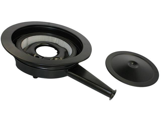 AIR CLEANER ASSY, Cowl Induction, Partial, incl filter, extension, flange and black lid, Repro