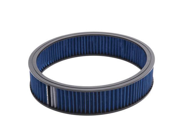 Edelbrock Pro-Flo Air Cleaner Element, Blue 14" X 3" washable and reusable filter