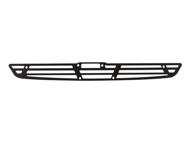 GRILLE, COWL INDUCTION SCOOP, Black Anodized (satin) Finish Aluminum, THIS STYLE HAS LARGE GRILLE OPENINGS, INCL SCREWS