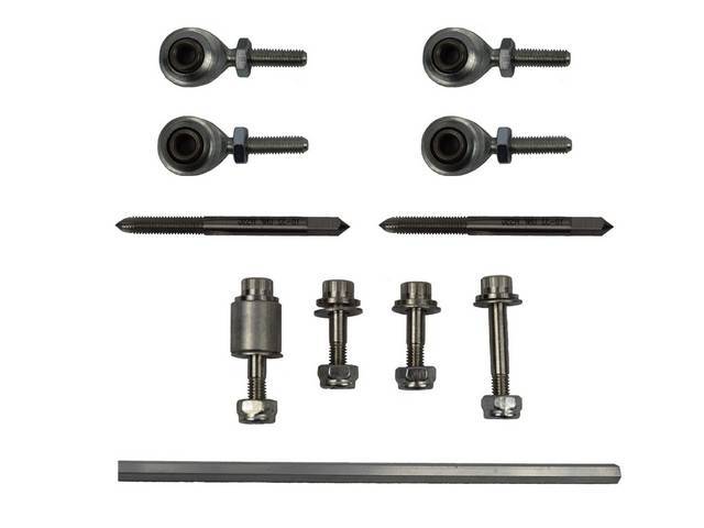 FiTech GO EFI 3X2 Tri-power EFI Linkage Kit, Incl Rod Ends, Aluminum Hex Bar and Taps