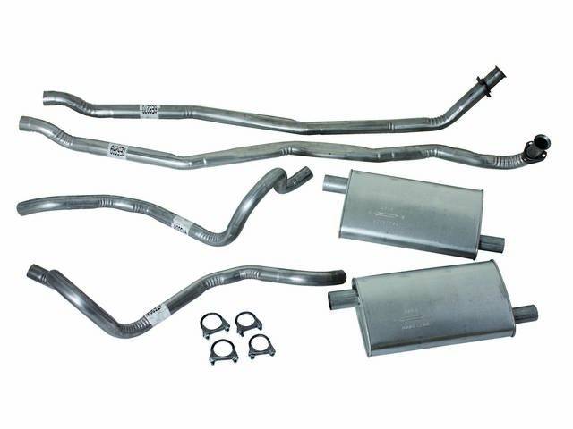 Aluminized Dual Exhaust System, Factory Type, SBC, reproduction