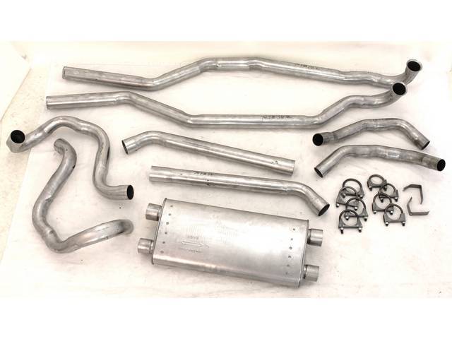 Dual Aluminized Exhaust System, 2 1/2 inch diameter head pipes and 2 1/4 diameter tail pipes