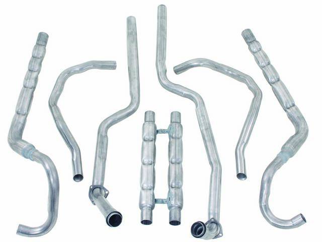 EXHAUST SYSTEM, Dual, Chambered, Aluminized, features 2 1/2 inch diameter head pipes, correct repro