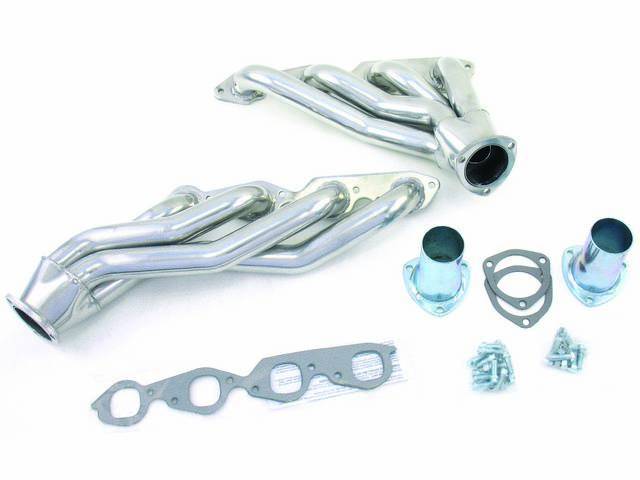 Headers, Mid Length, 1 7/8 inch primary tube, SAP port and 3 inch collector w/ 2 1/2 inch reducer, Incl gaskets and header bolts, Ceramic finish, Patriot