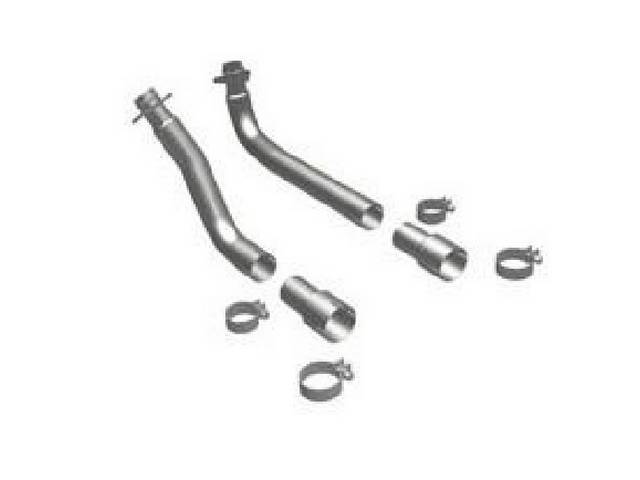 PIPE, EXHAUST DOWN, 2 1/2 Inch Diameter, Stainless, Magnaflow, Attaches to Factory Manifolds To Connect To Most Aftermarket Crossmember-Back Exhaust Systems