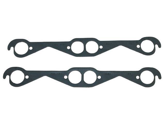 GASKET SET, Exhaust Header, 1.59 inch diameter (small round port size), Fel Pro, Perforated Steel Core w/ anti-stick backing