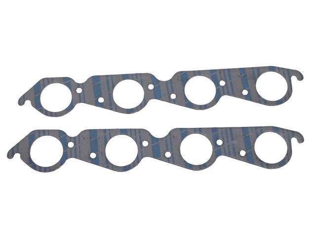 Gasket Set, Exhaust Header, 2.13 Inch Diameter (Large Race Port Size, Round Port Shape), Fel Pro, Perforated Steel Core W/ Anti-Stick Backing