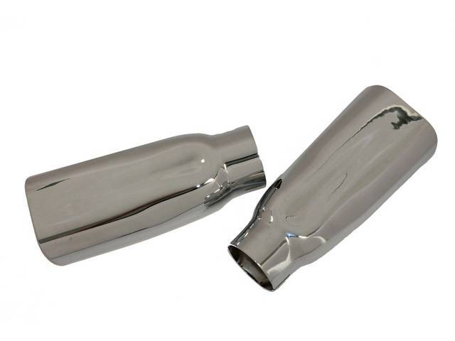 EXTENSION SET, Exhaust Outlet / Tail Pipe, 2 1/2 Inch I.D., Chrome Repro