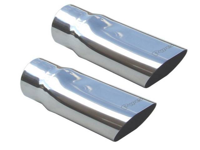 EXTENSION SET, Exhaust Outlet / Tail Pipe, 3 Inch I.D., Polished Stainless Finish, Repro
