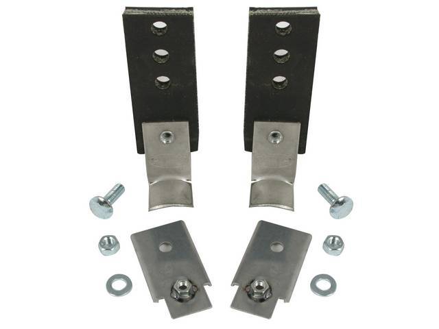BRACKET AND INSULATOR SET, Tail Pipe, holds the tailpipes higher than p/n C-3706-464RSP to position splitters in the correct position, repro