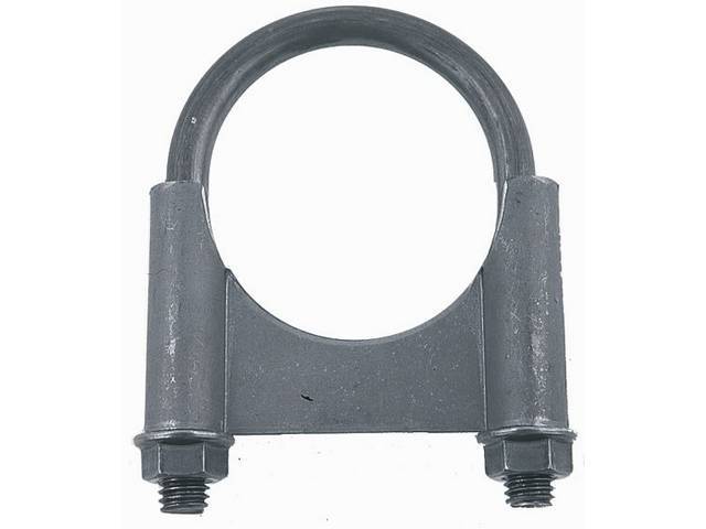 CLAMP, Exhaust Pipe, Carbon, 2 Inch, guillotine style w/ closed clamp ends (may be OE style on some applications), Repro