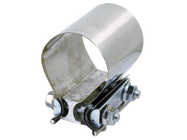 CLAMP, Band, Unstepped, 2 1/2 Inch, best used w/ same size non-slip fit piping, stainless construction, Pypes