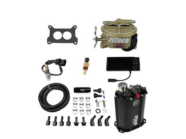 FiTech Self Tuning Fuel Injection Force Master Kit, Gold, replacement for 2-barrel Carburetors on Engines w/ up to 400 HP