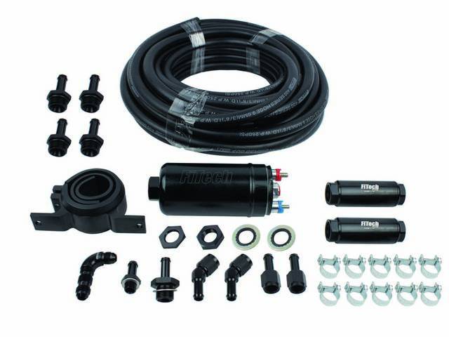 In-Line frame Mount Fuel Delivery Kit, Incl 40 feet of hose, fuel pump and mount, fuel filters, clamps and fittings