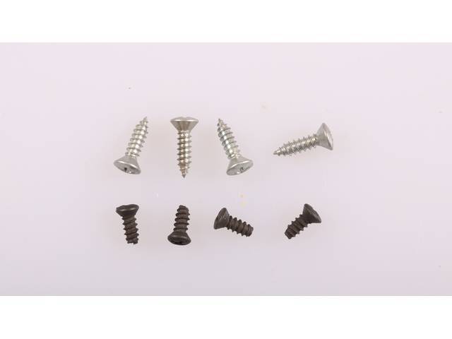 Shifter Plate & Boot Retainer Fastener Kit, 8-pc OE Correct AMK Products reproduction for (1967)
