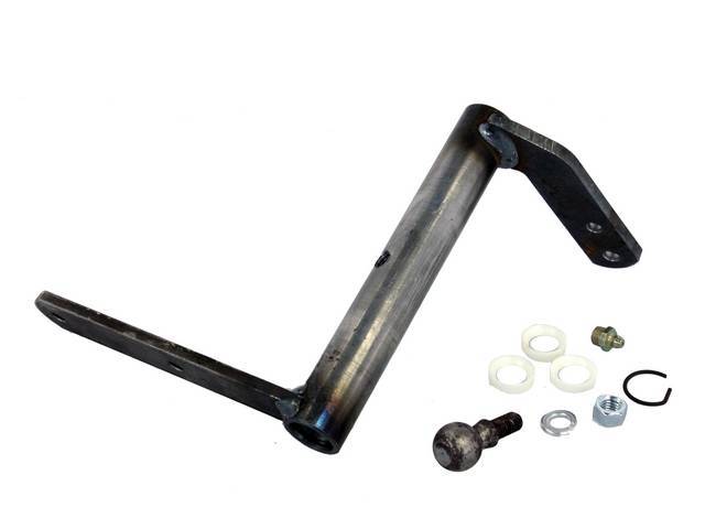 BELLCRANK ASSY, Clutch, incl bellcrank (z-bar), grease fitting, frame side pivot ball and seat assy w/ nut and washer, Repro