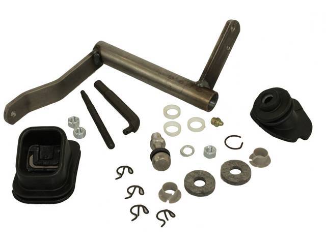 LINKAGE KIT, Clutch, incl parts between clutch fork and pedal (mostly GM parts exc bellcrank, upper pushrod and upper boot)