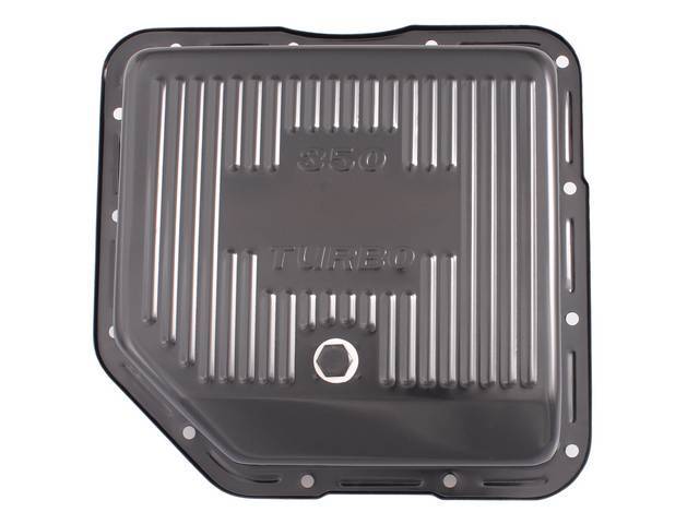 Transmission Oil Pan, Turbo 350 / TH350 3-Speed A/T, black painted finish