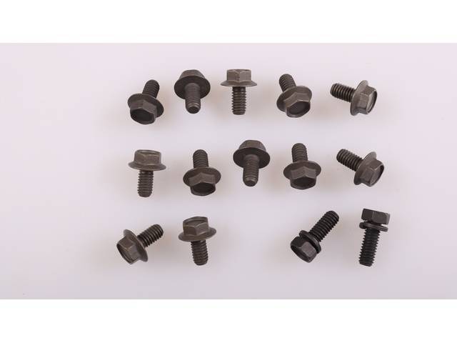 Transmission Oil Pan Fastener Kit, 14-pc OE Correct AMK Products reproduction for (68-72)