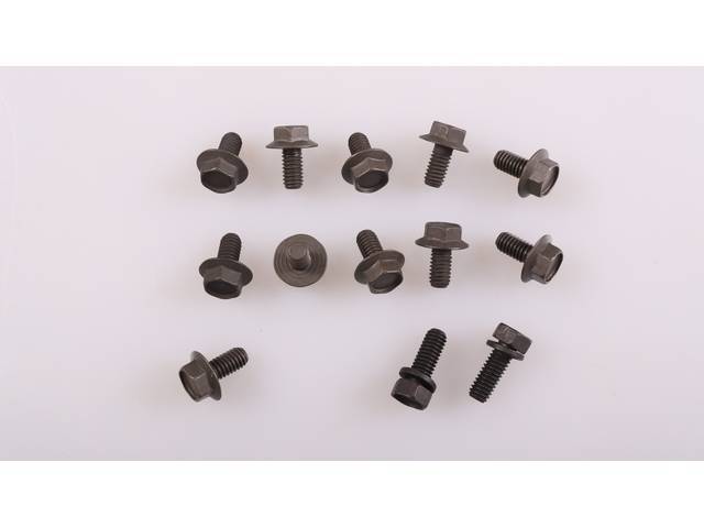 Transmission Oil Pan Fastener Kit, 13-pc OE Correct AMK Products reproduction for (67-72)