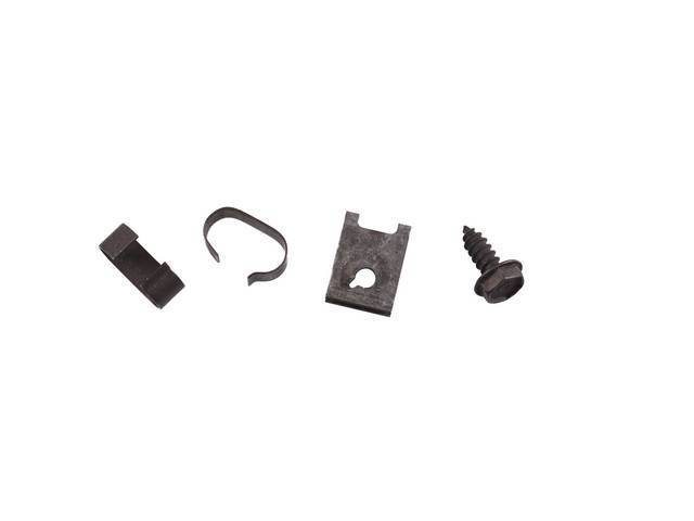 Transmission Oil Cooler Lines Fastener Kit, 4-piece kit, OE Correct AMK Products reproduction for (1969)