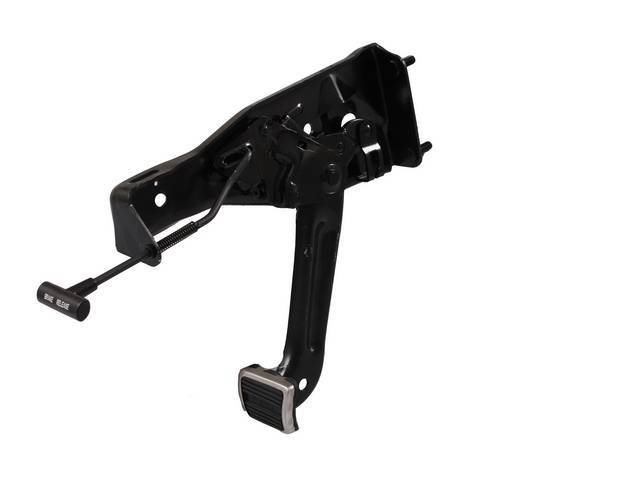 ASSY, Parking Brake, Incl Pedal Pad, Bright Trim (Not OE Correct), Release Rod and Handle (Replacement Style), Repro