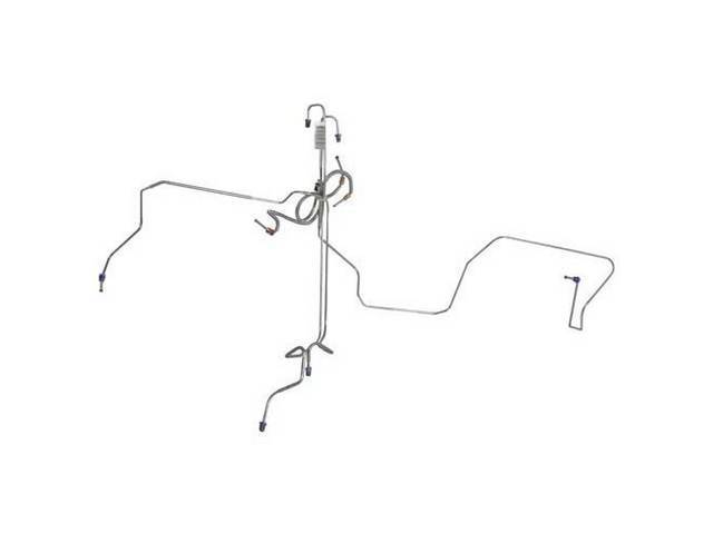 Complete Brake Line Set, Stainless Steel (OE Were Carbon Steel), Reproduction