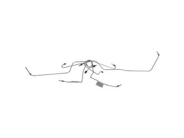 BRAKE LINE SET, Complete, Stainless Steel (OE Were Carbon Steel), Repro