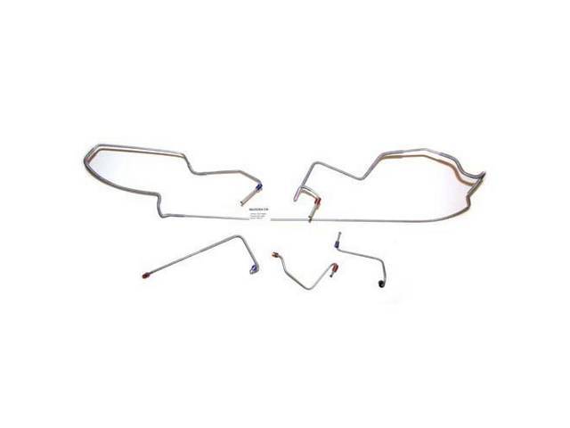 LINE SET, Front Brake, Stainless Steel (OE Were Carbon Steel), (4), Repro