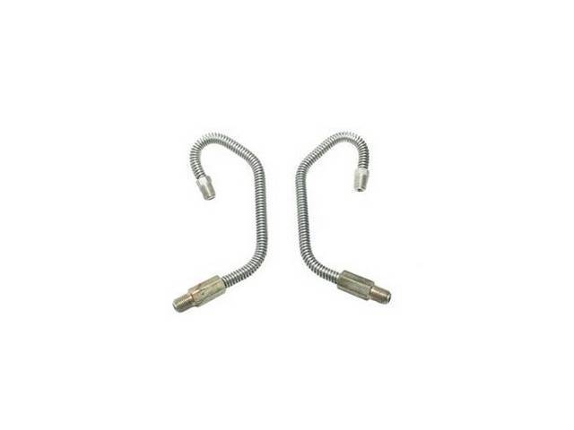 LINE SET, Front Brake, Drum Inlet, Carbon Steel (OE Style), (2), Repro