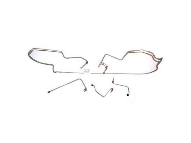 Front Brake Line Set, Stainless Steel (OE Were Carbon Steel), (4), Reproduction for (67-68)