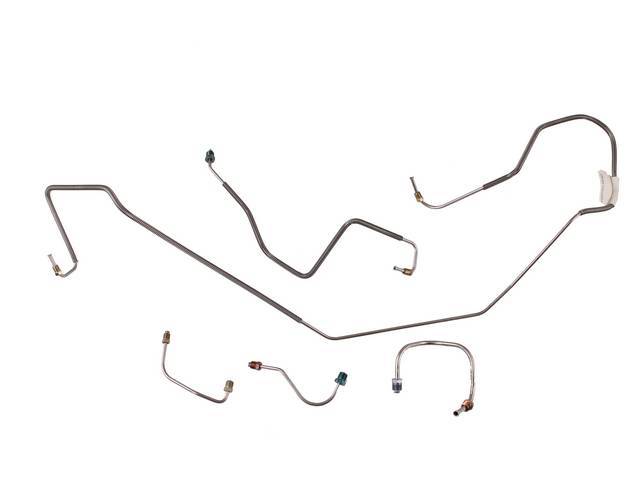 Stainless Steel Front Brake Line Set, 5-piece set for (1968)