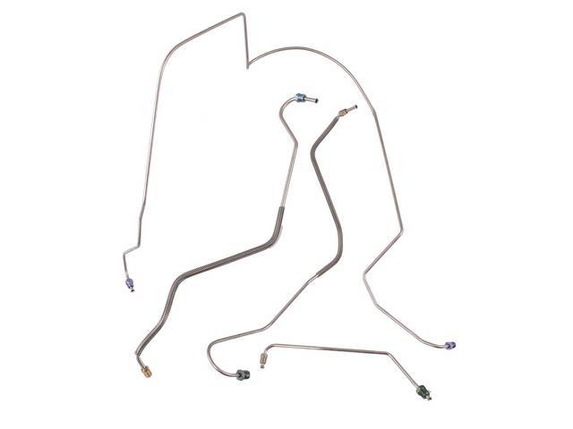 LINE SET, Front Brake, Carbon Steel (OE Style), (4), repro