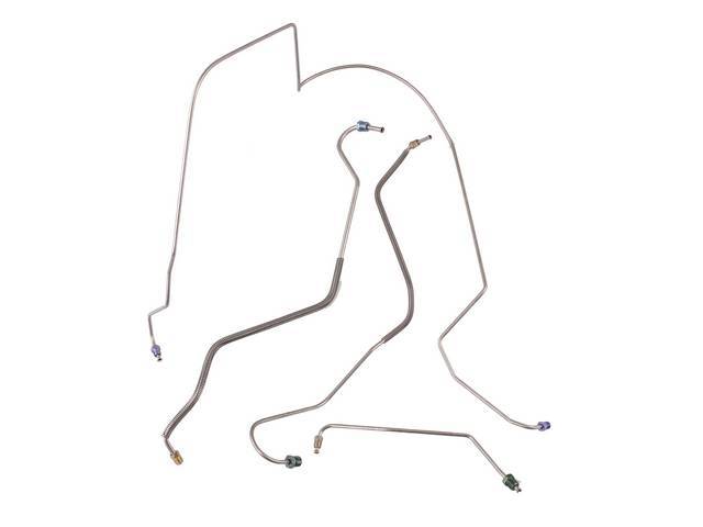 LINE SET, Front Brake, Stainless Steel (OE Were Carbon Steel), (4), repro