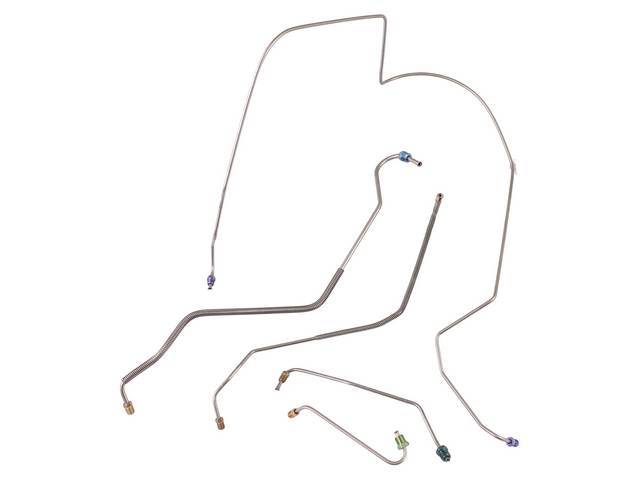 LINE SET, Front Brake, Carbon Steel (OE Style), (5), repro