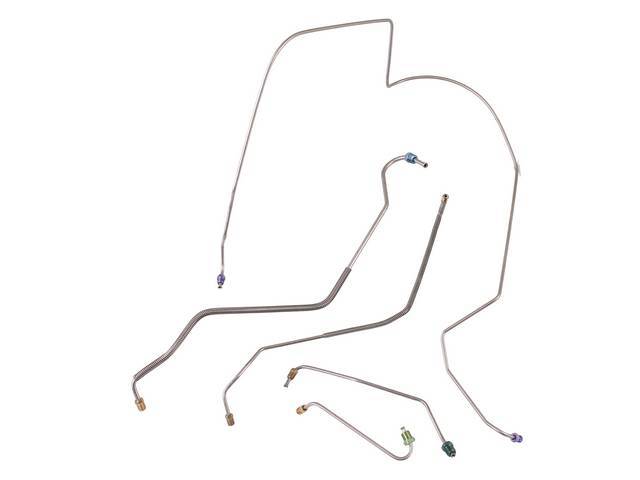 LINE SET, Front Brake, Stainless Steel (OE Were Carbon Steel), (5), repro
