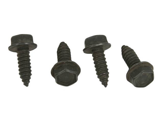 FASTENER KIT, Brake Line Shields, Rear, (4) incl hexwasher *AB* sheetmetal screws w/ pointed ends, OE-correct repro