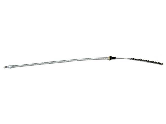 CABLE, Parking Brake, Rear, RH or LH, 35 Inch Length, Features Correct Spiral Armor Shielding, OE Style Repro